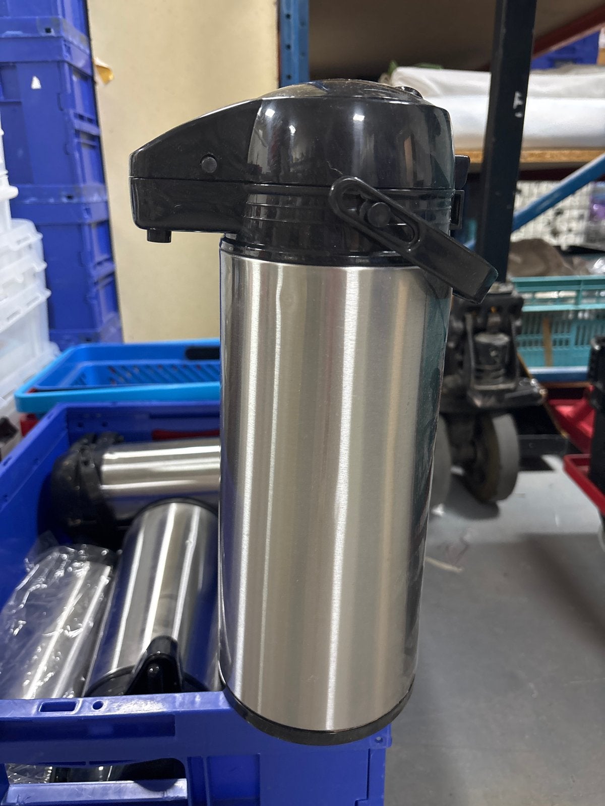 Thermoskan met tap functie, Ophalen, Zilver, Metaal, Overige typen