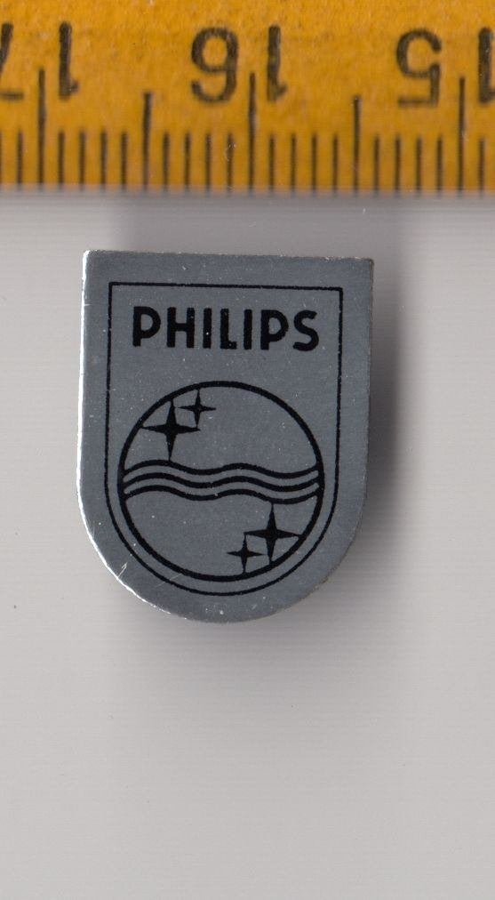 Philips Radio embleem schildje logo blik E, Ophalen of Verzenden