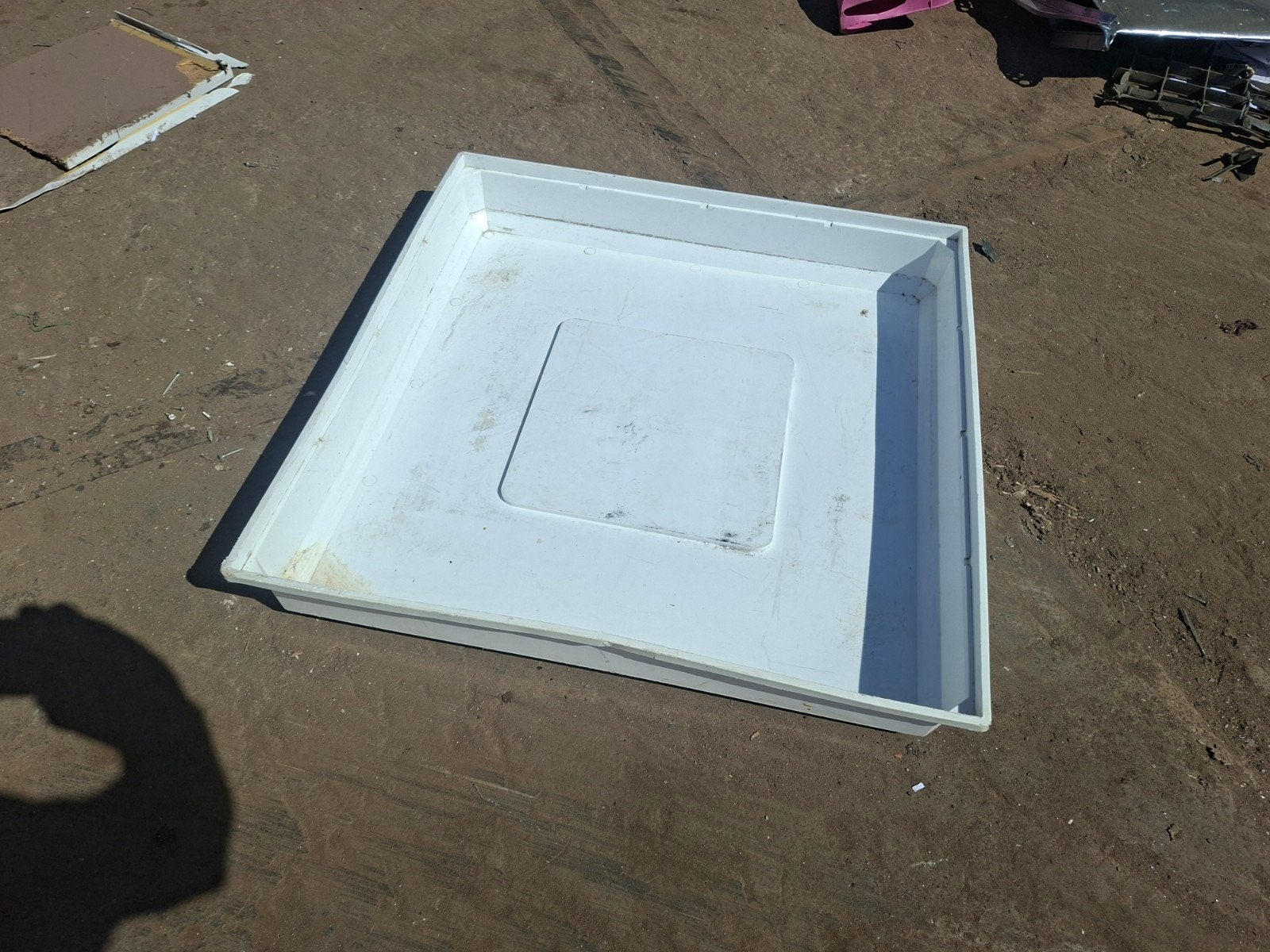 Opvangbak wasmachine 70x70x10cm - Wit, Ophalen of Verzenden, Gebruikt