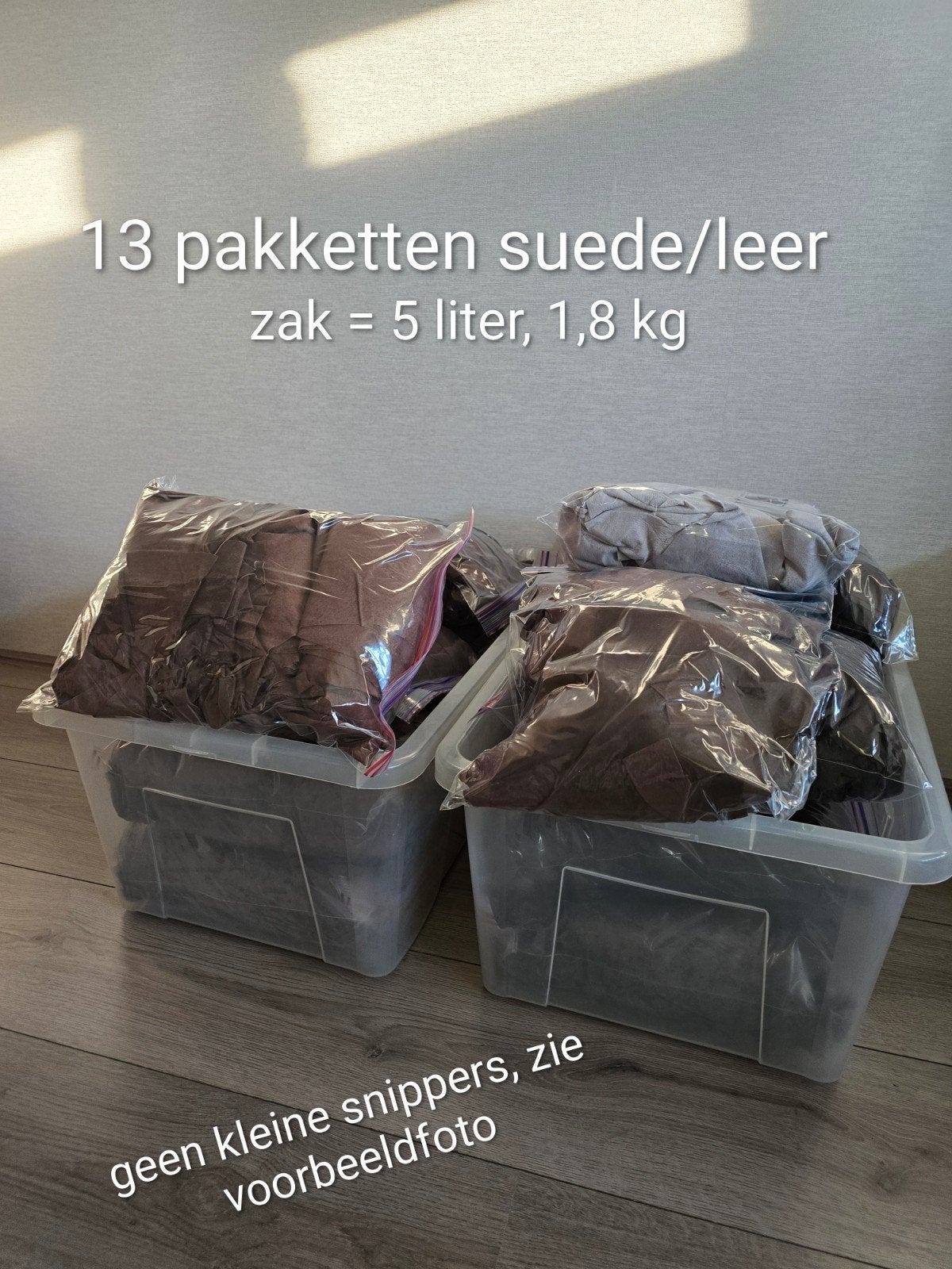 Leer, reststukken, naaibaar voor o.a. patchwork, Ophalen of Verzenden, Nieuw, Overige typen