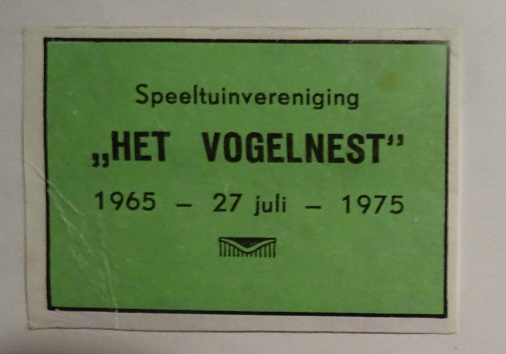 HET VOGELNEST   Speeltuinvereniging  1965 - 27 juli - 1975, Verzenden, Zo goed als nieuw, Luciferdoosjes of -merken