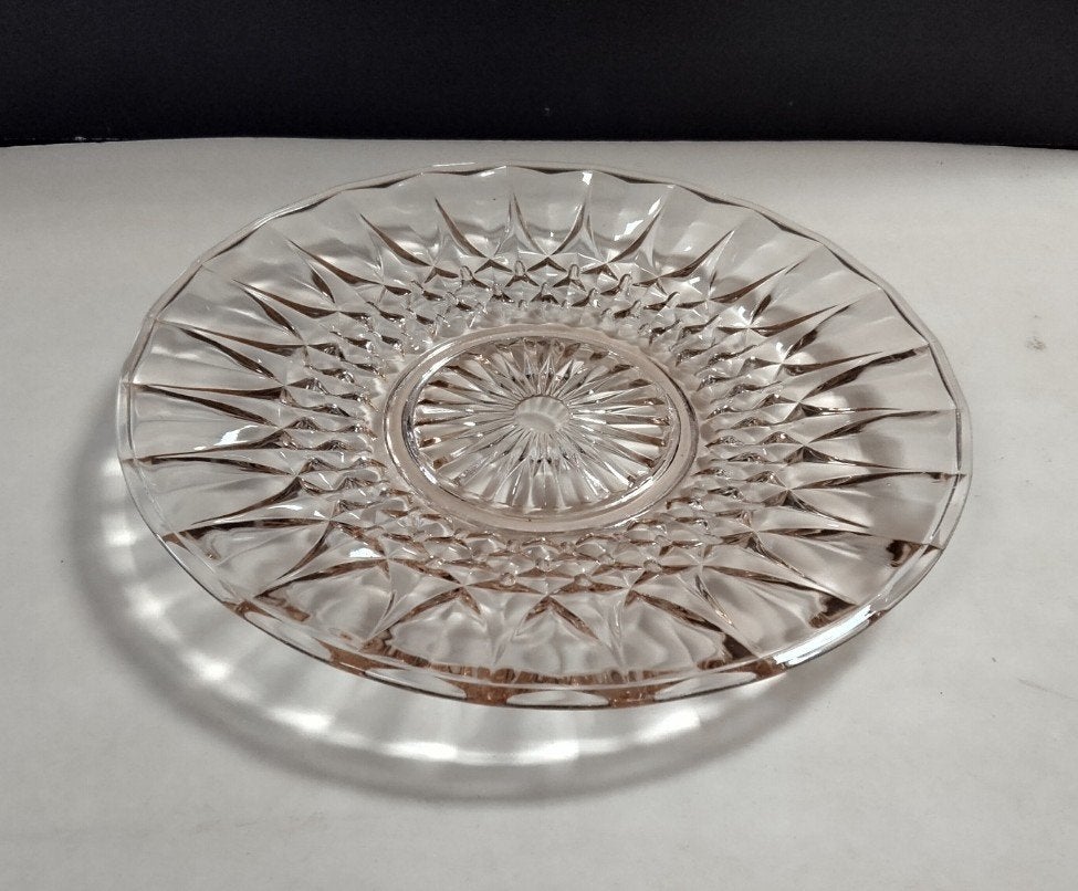 licht rose glas schaal/bord, Antiek en Kunst, Ophalen of Verzenden