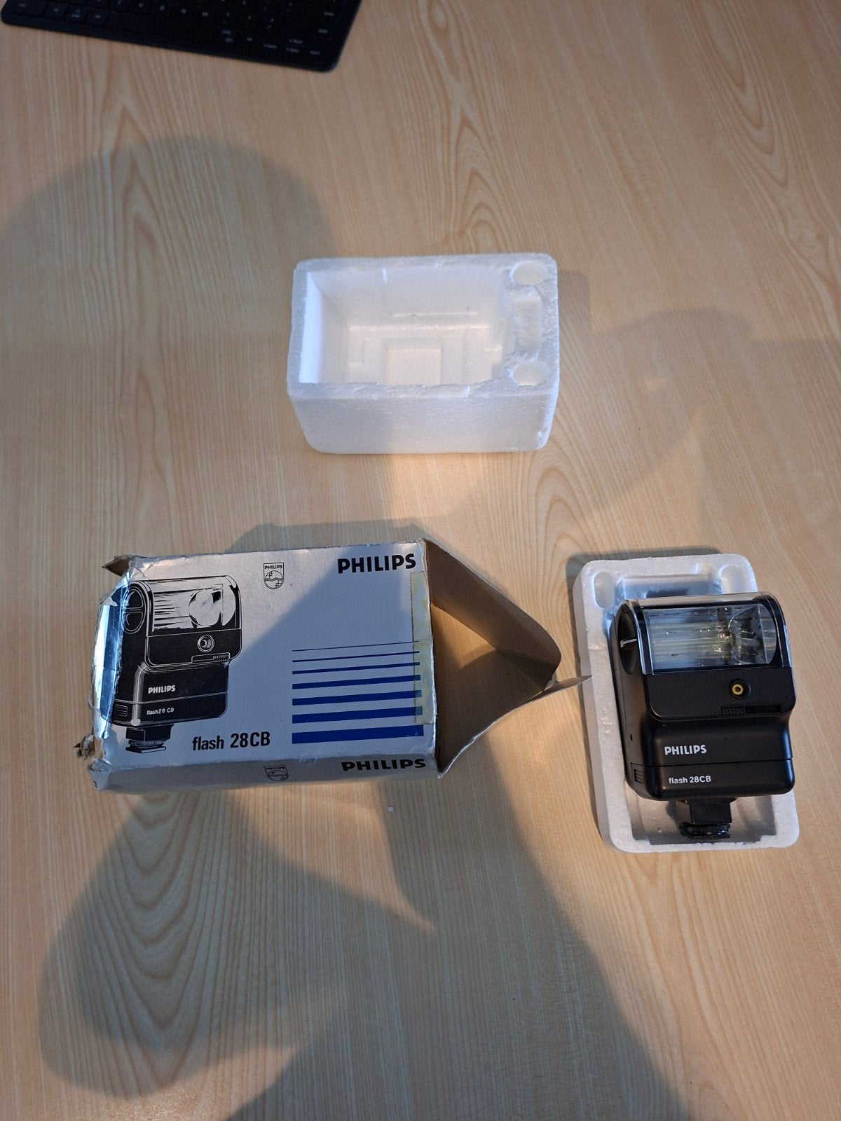 Philips Flash 28CB - Vintage Externe Flitser, Philips, Gebruikt, Voor analoge fotografie, Externe flitser