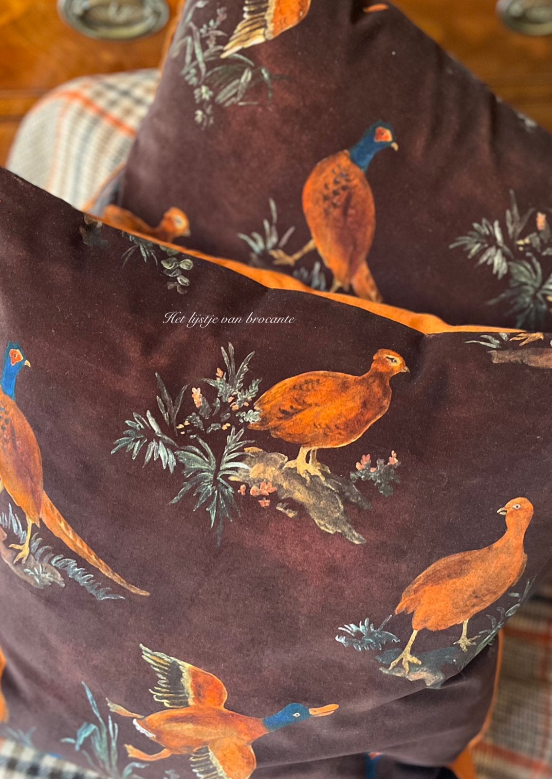 Handgemaakte kussen set Mulberry Game Show, Westdijk 41 3241 GT Middelharnis, Info@lijstjevanbrocante.nl, Vierkant, Ophalen of Verzenden