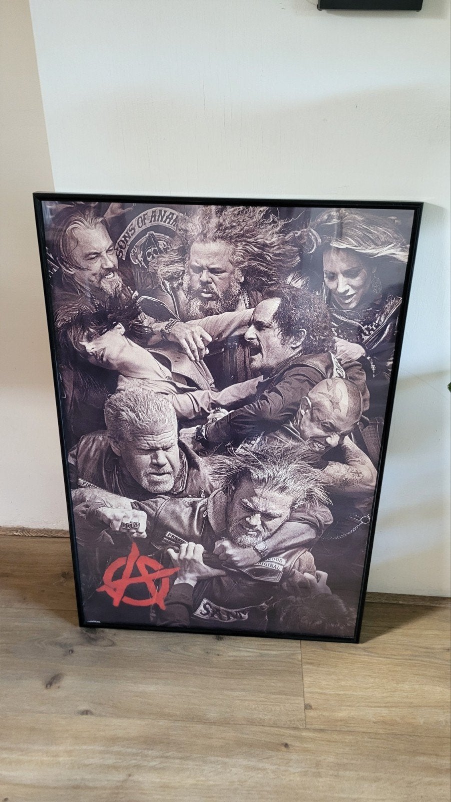 Sons of Anarchy fotolijst 62x92 cm, Ophalen, Gebruikt, Foto of Poster, 75 – 100
