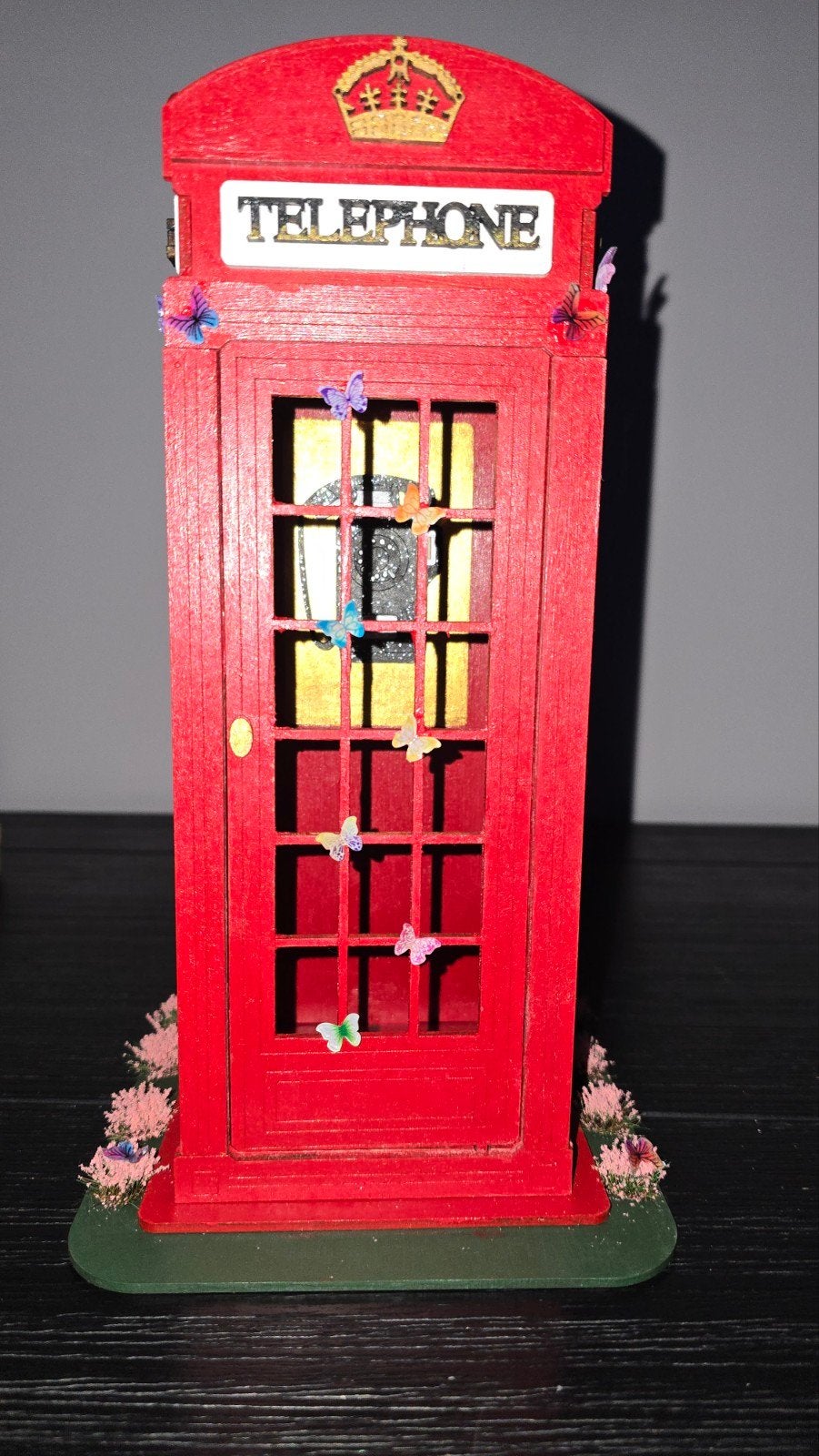 Engelse telefooncel 14x14x25cm, Ophalen of Verzenden