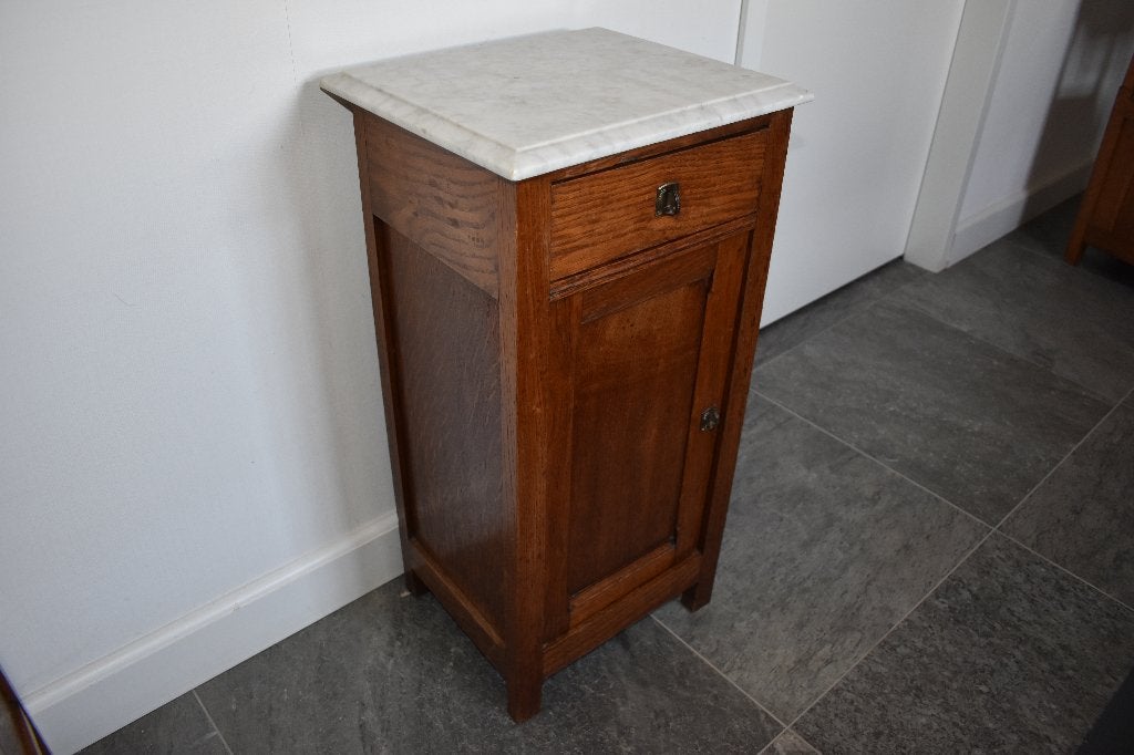 halkastje (oud eiken) H:80 cm B: 63,5 cm D 31 cm €100, Ophalen, 1 of 2 laden, Eikenhout, 50 tot 100 cm