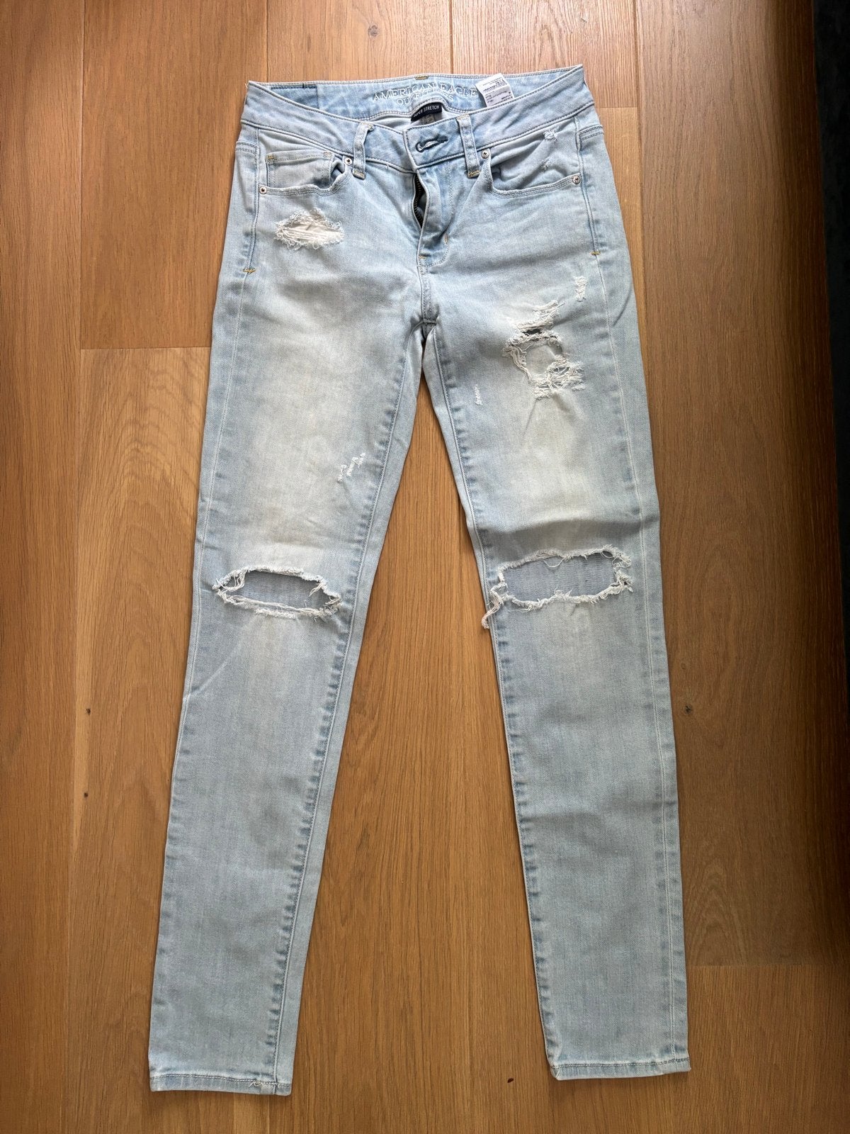 American Eagle Outfitters Super Stretch Jeans mat 36, Ophalen of Verzenden, Gedragen, Blauw, W28 - W29 (confectie 36)