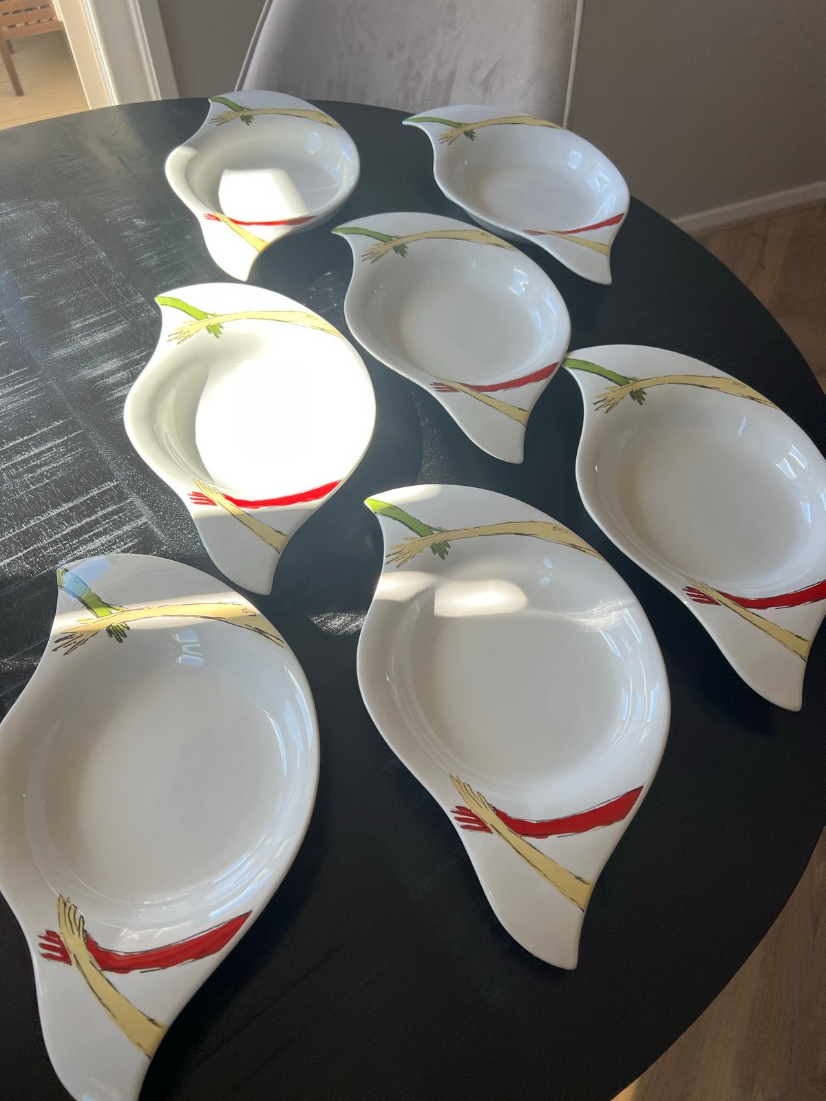 Set van 7 Corry Ammerlaan voor Artihove diepe borden, Ophalen, Overige merken, Keramiek, Modern
