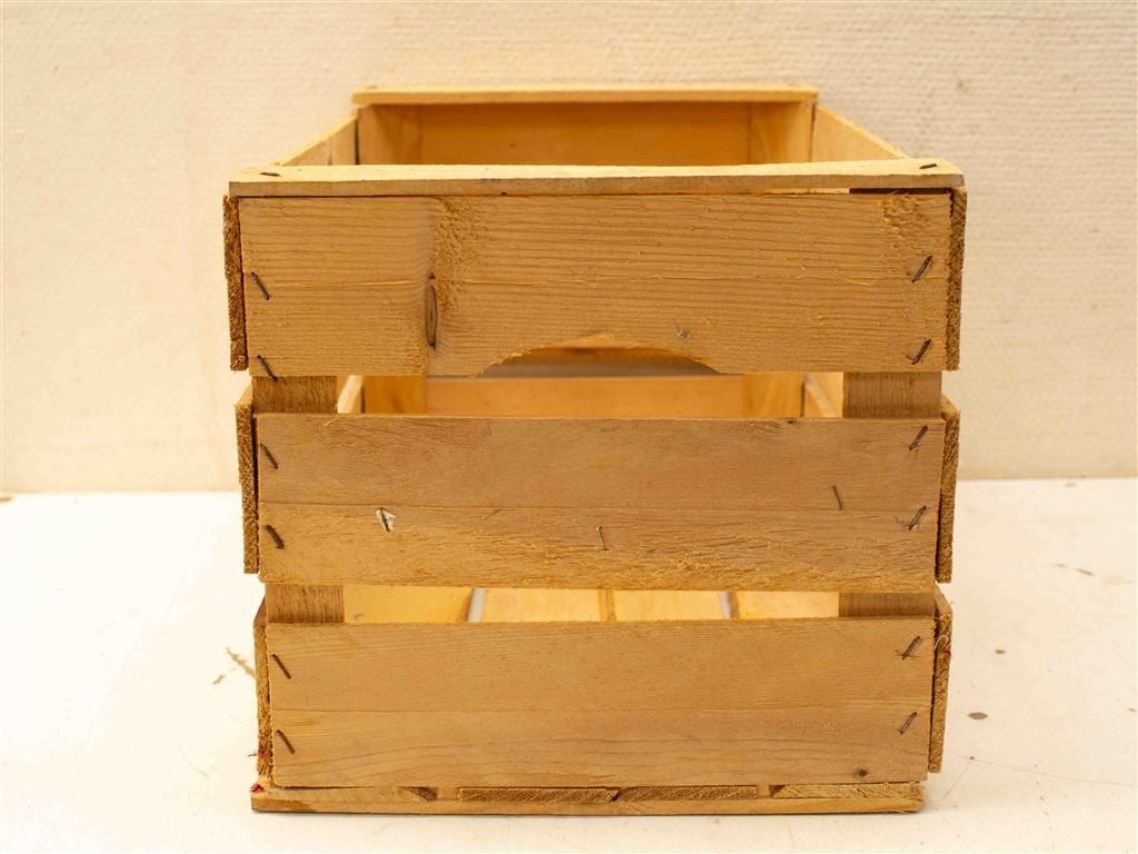 Houten kratje 37753, Huis en Inrichting, Woonaccessoires | Kisten, Ophalen of Verzenden, Gebruikt, Minder dan 50 cm