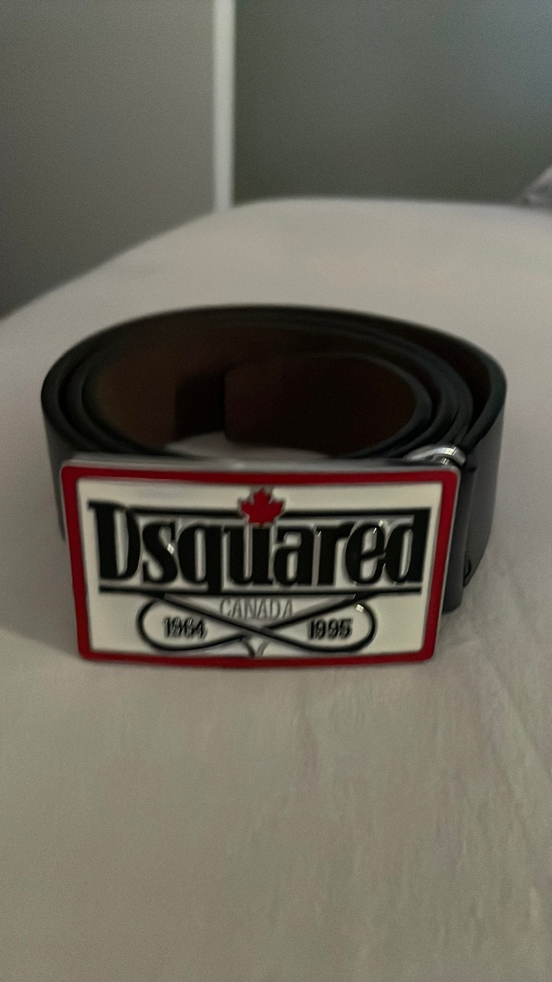 Dsquared riem 115, Ophalen, Zo goed als nieuw, Zwart, 115 cm of meer
