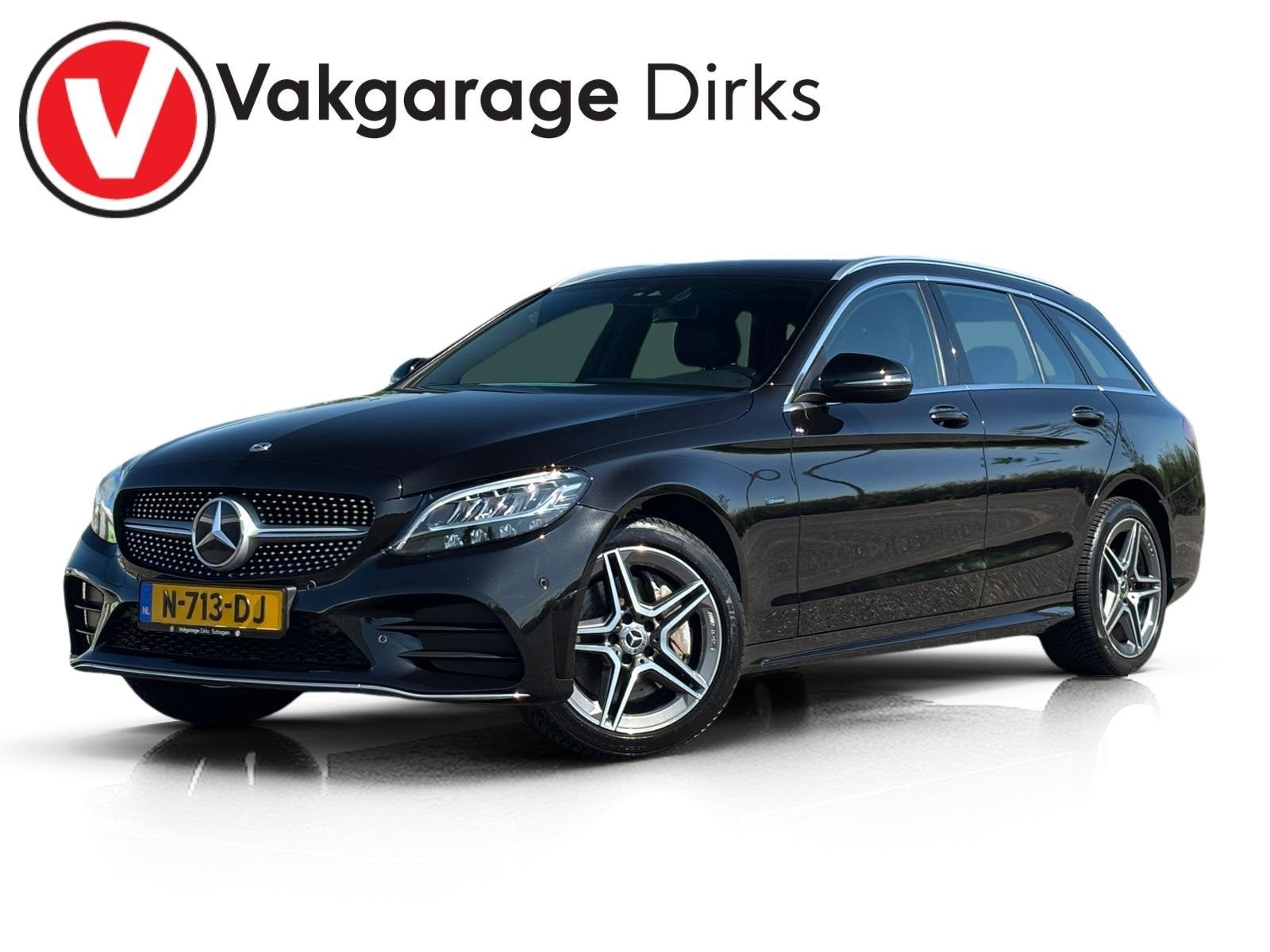Mercedes-Benz C-klasse Estate 300e AMG ✅ Leder ✅ Camera, Auto's, Mercedes-Benz, Automaat, 320 pk, Hybride Elektrisch/Benzine, 84 €/maand