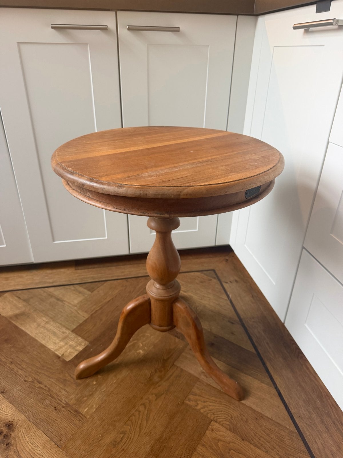 Landelijke bijzettafel/wijntafel - 50cm diameter, 66cm hoog, Huis en Inrichting, Ophalen, Minder dan 55 cm, Gebruikt, Rond