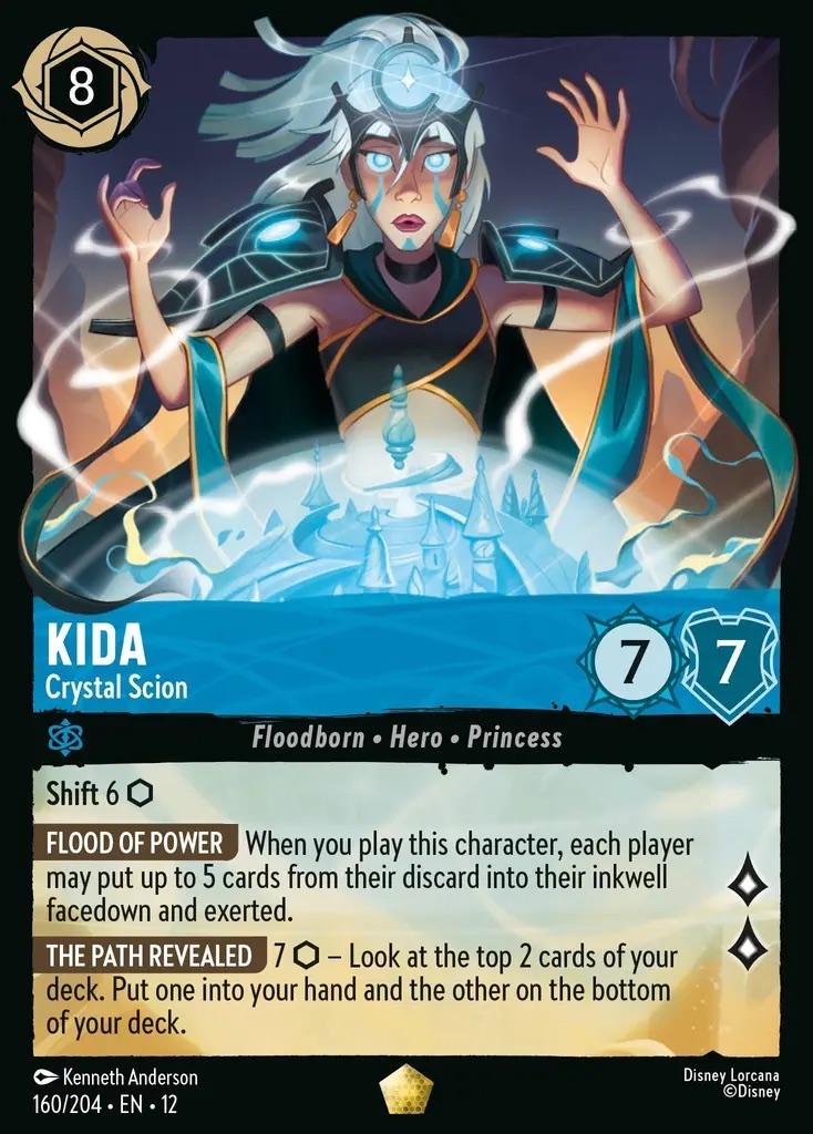 Disney Lorcana - Wilds Unknown - 012-160 - Kida - Crystal Sc, Ophalen of Verzenden, Nieuw, Losse kaart, Foil