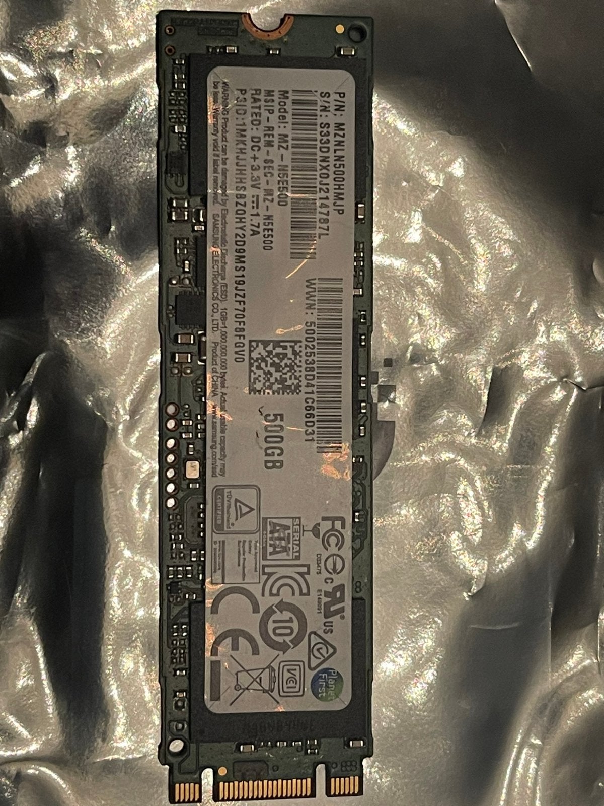 Samsung 850 EVO 500GB M.2 SATA SSD – MZ-N5E500, Ophalen of Verzenden, Zo goed als nieuw, Laptop