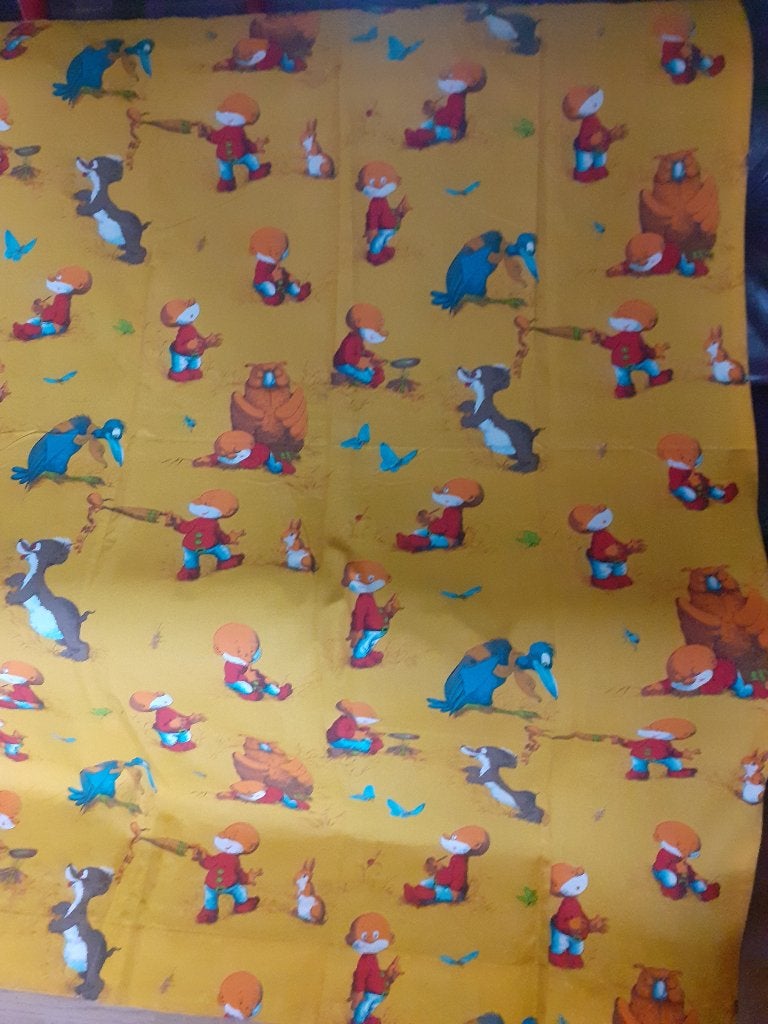 gele gordijnen Paulus de boskabouter jaren 70 design retro, Ophalen of Verzenden, Overige typen