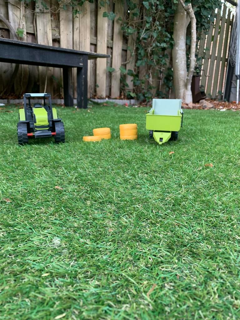 Claas tractor met kar en hooibalen speelgoedset, Kinderen en Baby's, Ophalen of Verzenden, Gebruikt