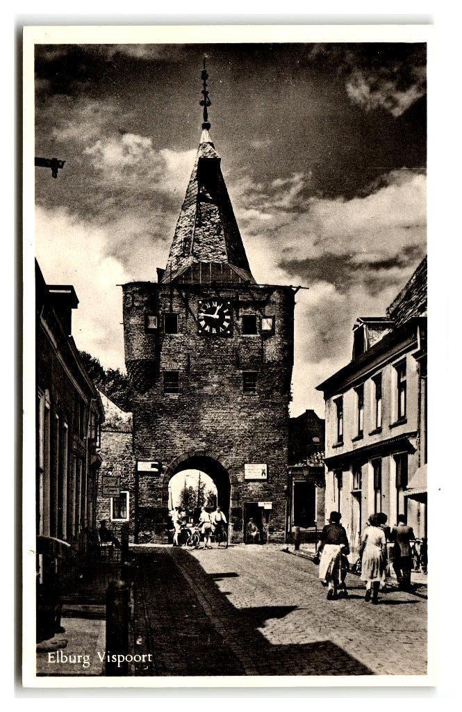 Elburg, Vispoort, Verzenden, 1940 tot 1960, Gelopen, Gelderland