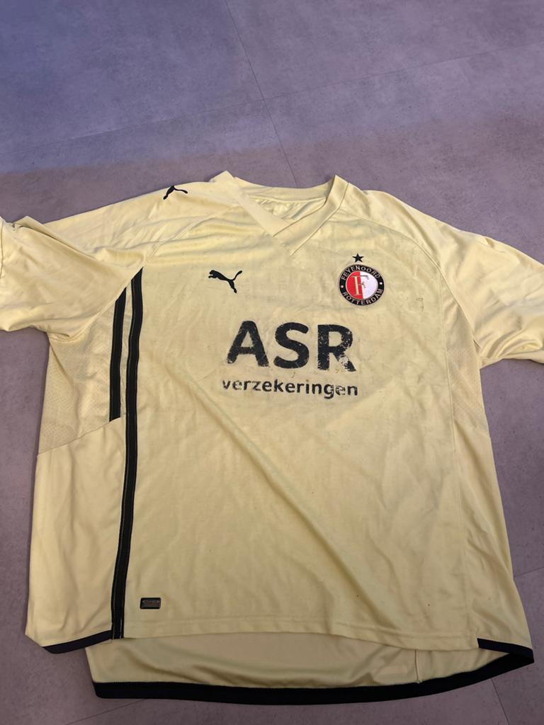 Feyenoord uitshirt 2008/2009 ASR Verzekeringen Maat L, Maat 52/54 (L), Geel, Ophalen of Verzenden, Voetbal