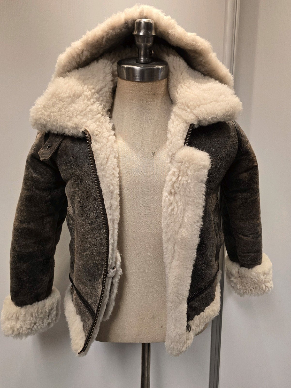 Dames lammy coat pilotenjas - maat XXS - lamsleer lamsvacht, Kleding | Dames, Ophalen of Verzenden, Gedragen, Bruin