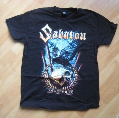Sabaton 2023 tour shirt XL, Ophalen of Verzenden, Zo goed als nieuw, Maat 56/58 (XL), Zwart