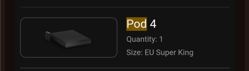 Eight Sleep Pod 4 EU King hub+cover, Ophalen, Gebruikt, Tweepersoons, Hout