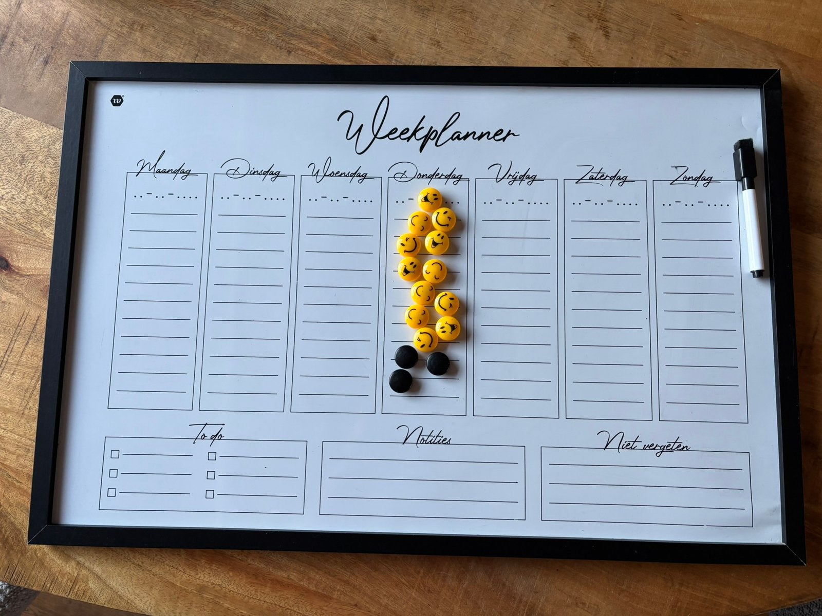 Weekplanner, Ophalen, Gebruikt, Magneetbord