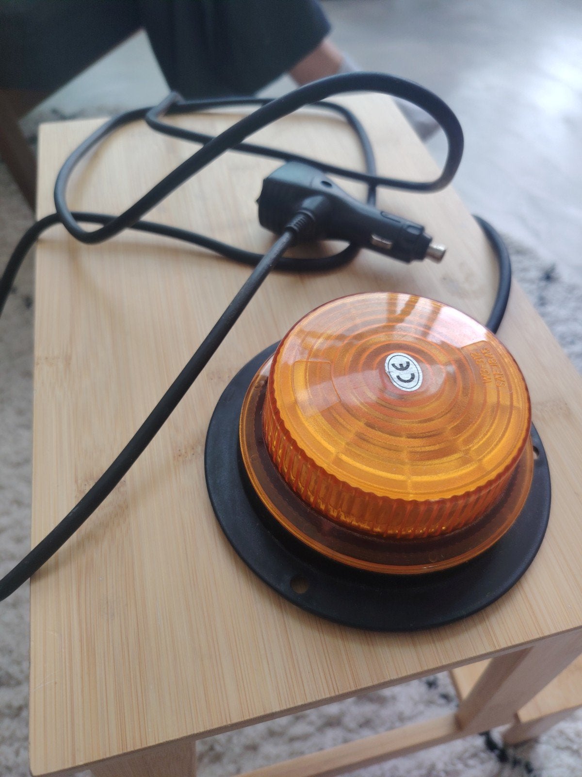 Oranje zwaailicht 12V met sigarettenaanstekerplug, Ophalen of Verzenden, Gebruikt