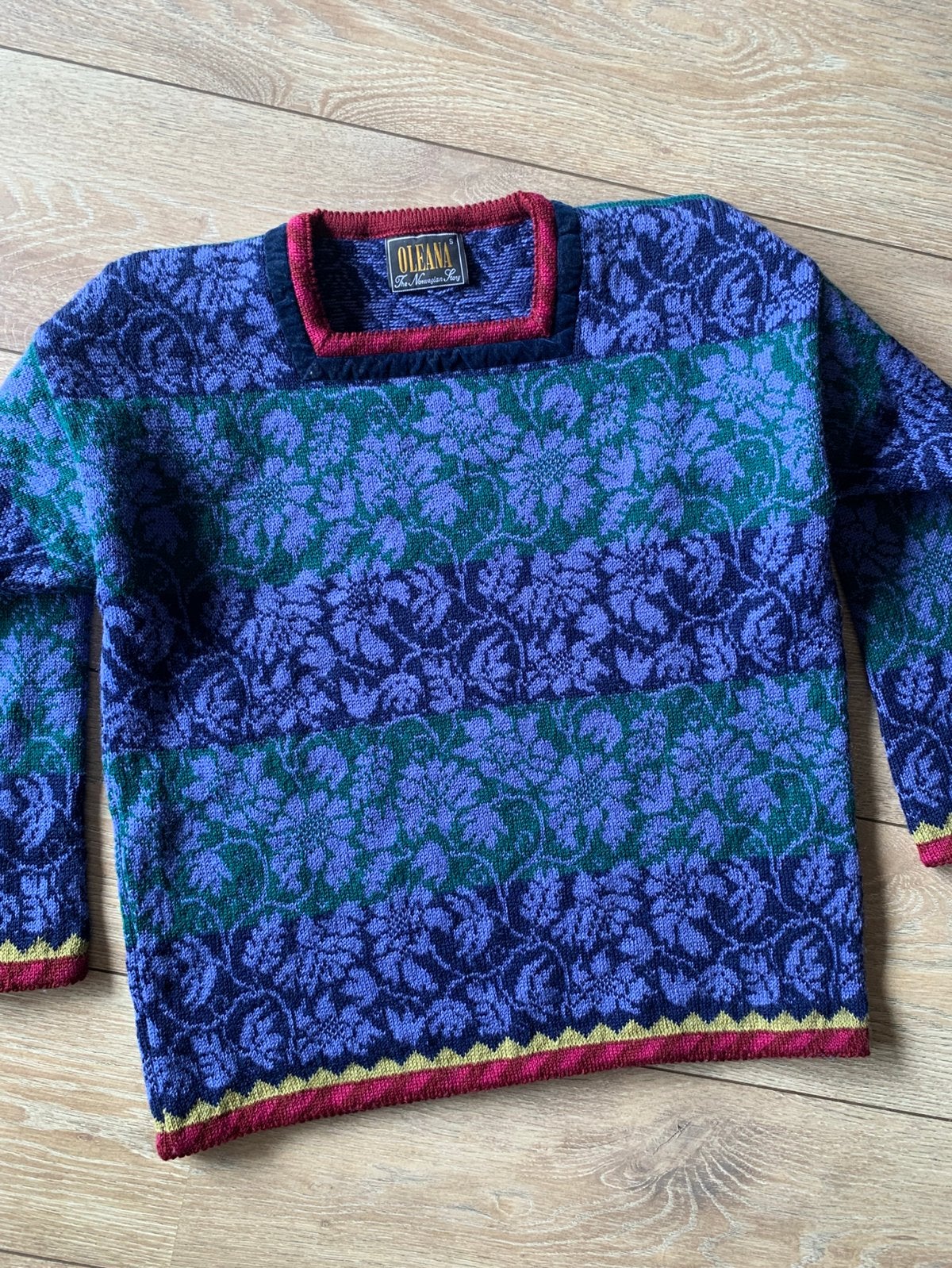 Oleana of Norway wollen trui S M wool jumper, Kleding | Dames, Truien en Vesten, -, Blauw, -, Nieuw