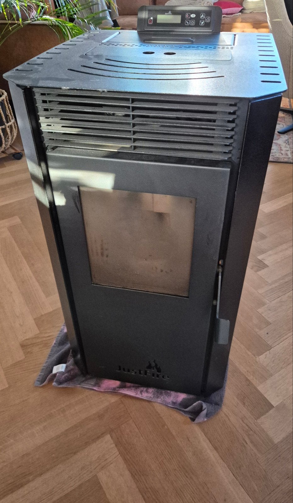Justfire pelletkachel 9kW, Ophalen, Gebruikt, Vrijstaande haard, Overige soorten