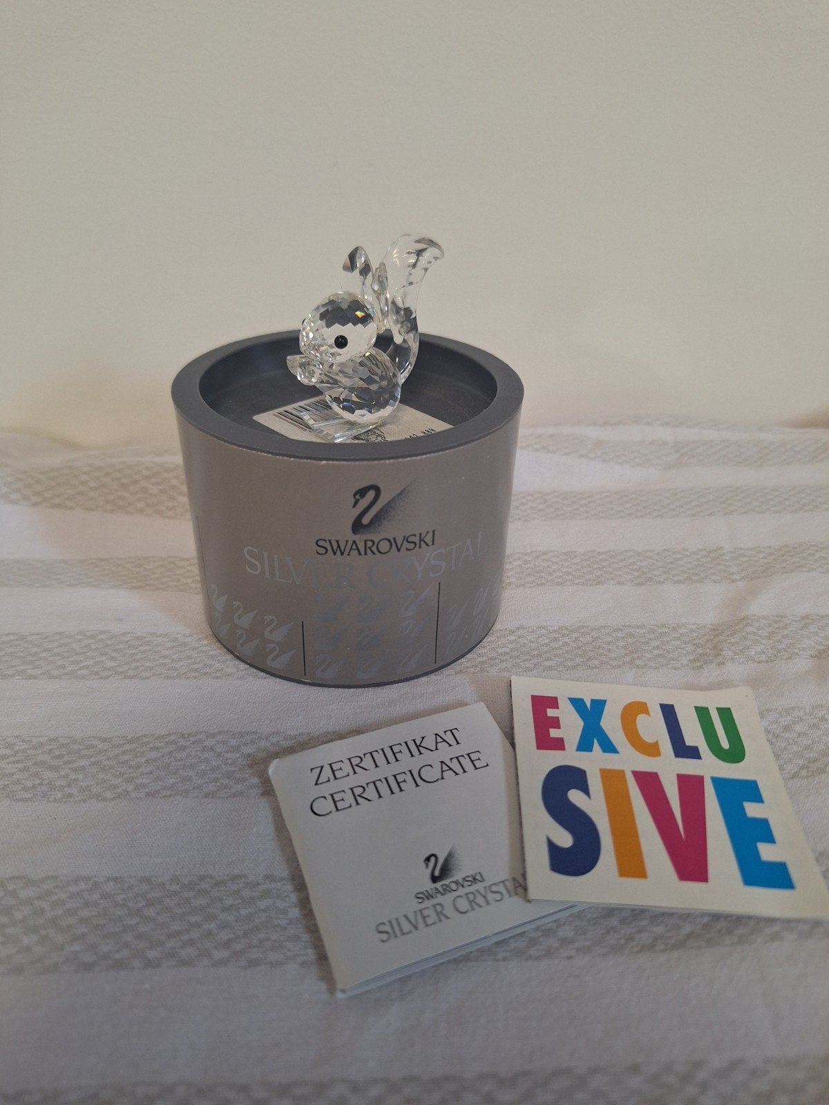 Kristallen Swarovski eekhoorn beeldje, Ophalen of Verzenden, Zo goed als nieuw, Figuurtje