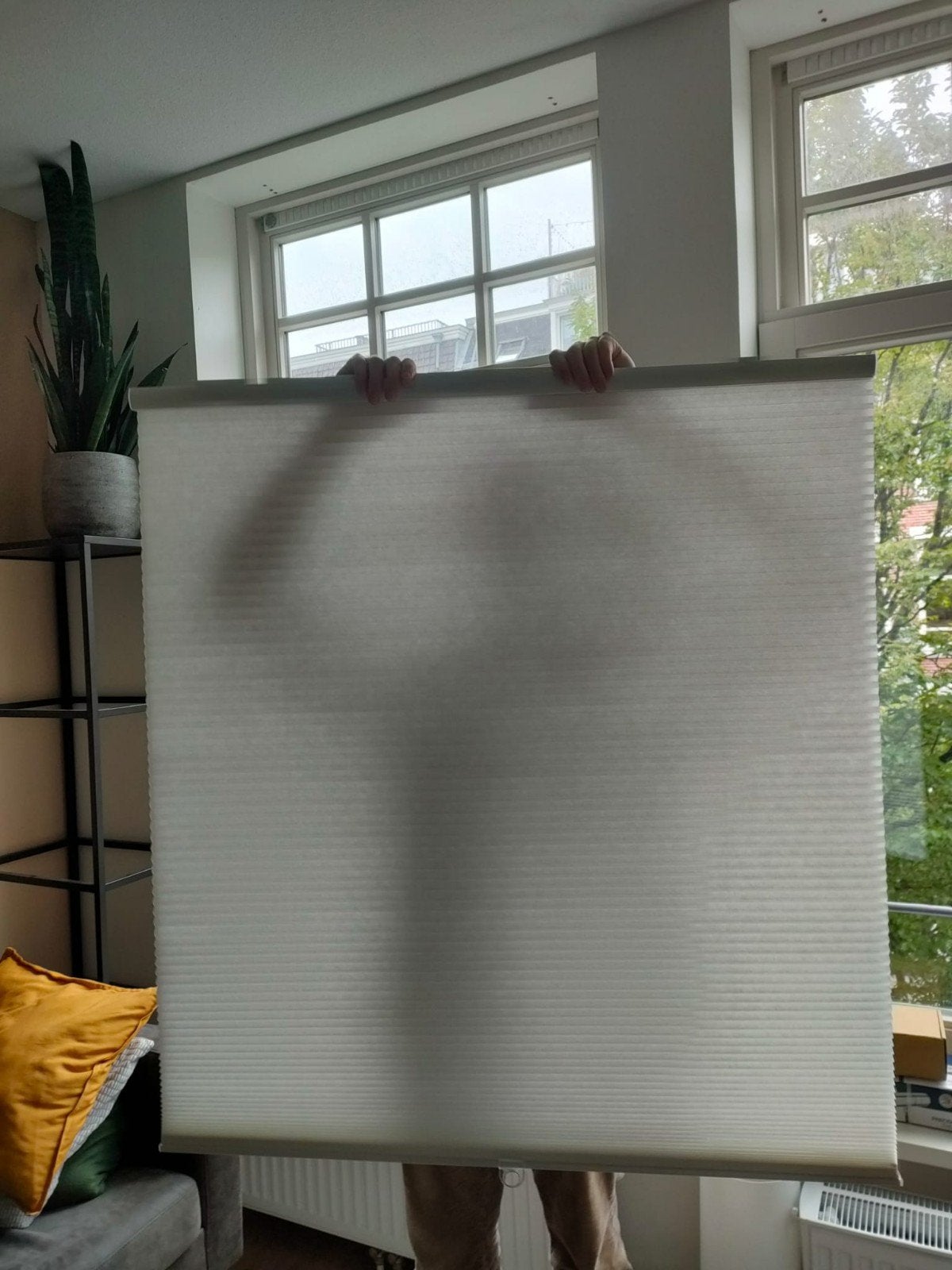 Ikea HOPPVALS Plisségordijnen wit 100x210 cm (2 stuks), Ophalen, Zo goed als nieuw