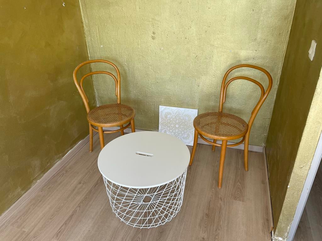 Thonet stoelen met rotan zitting - set van 2, Ophalen