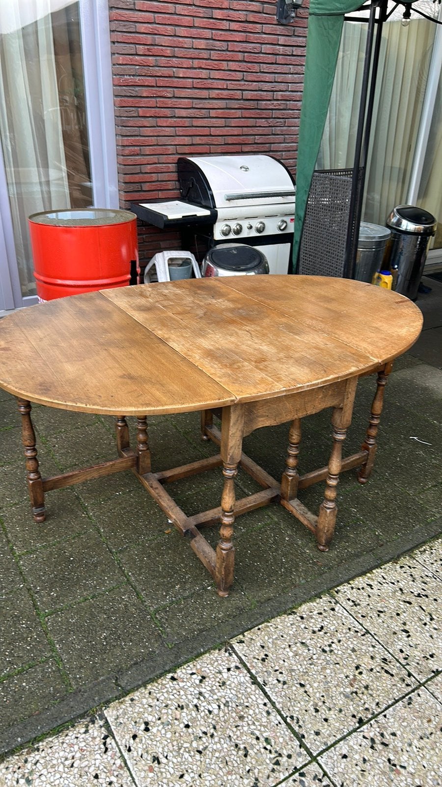 Hangoortafel / uitklapbare tafel antiek bezorging mogelijk, Antiek en Kunst, Ophalen
