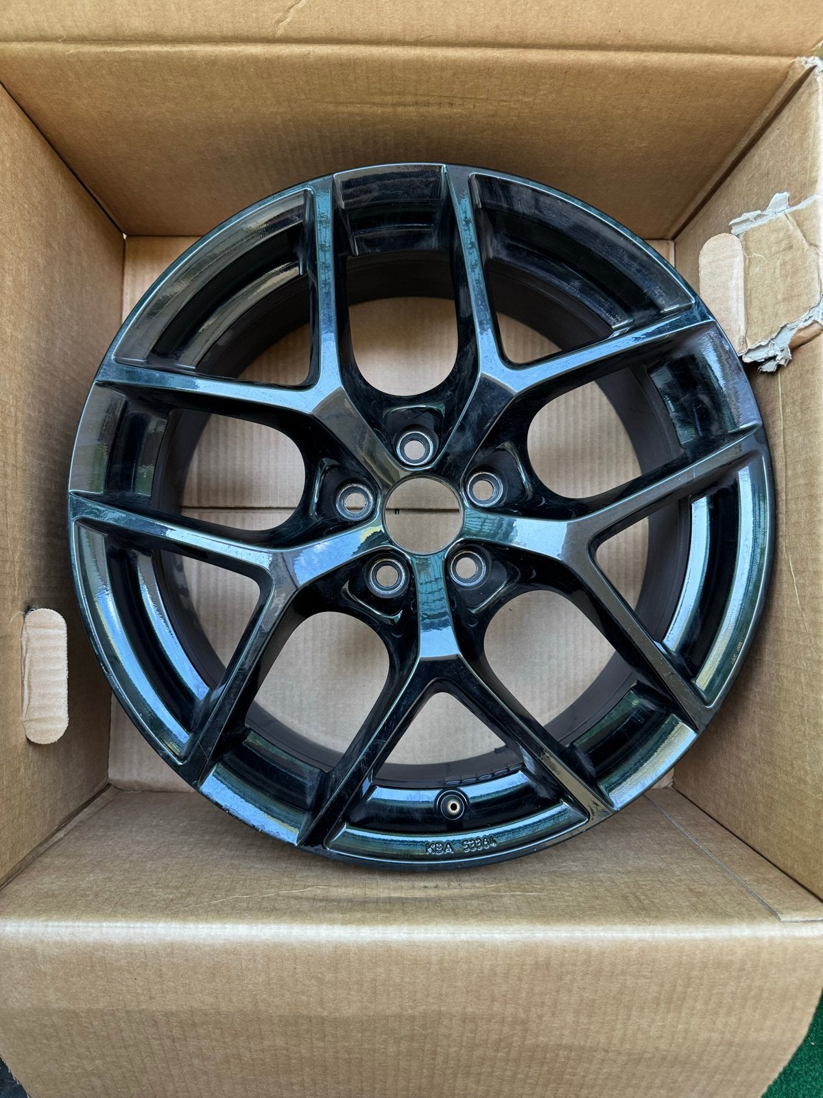 Borbet Y velgen 17 inch 5x100 glossy black, Overige, Velg(en), 17 inch, Zomerbanden