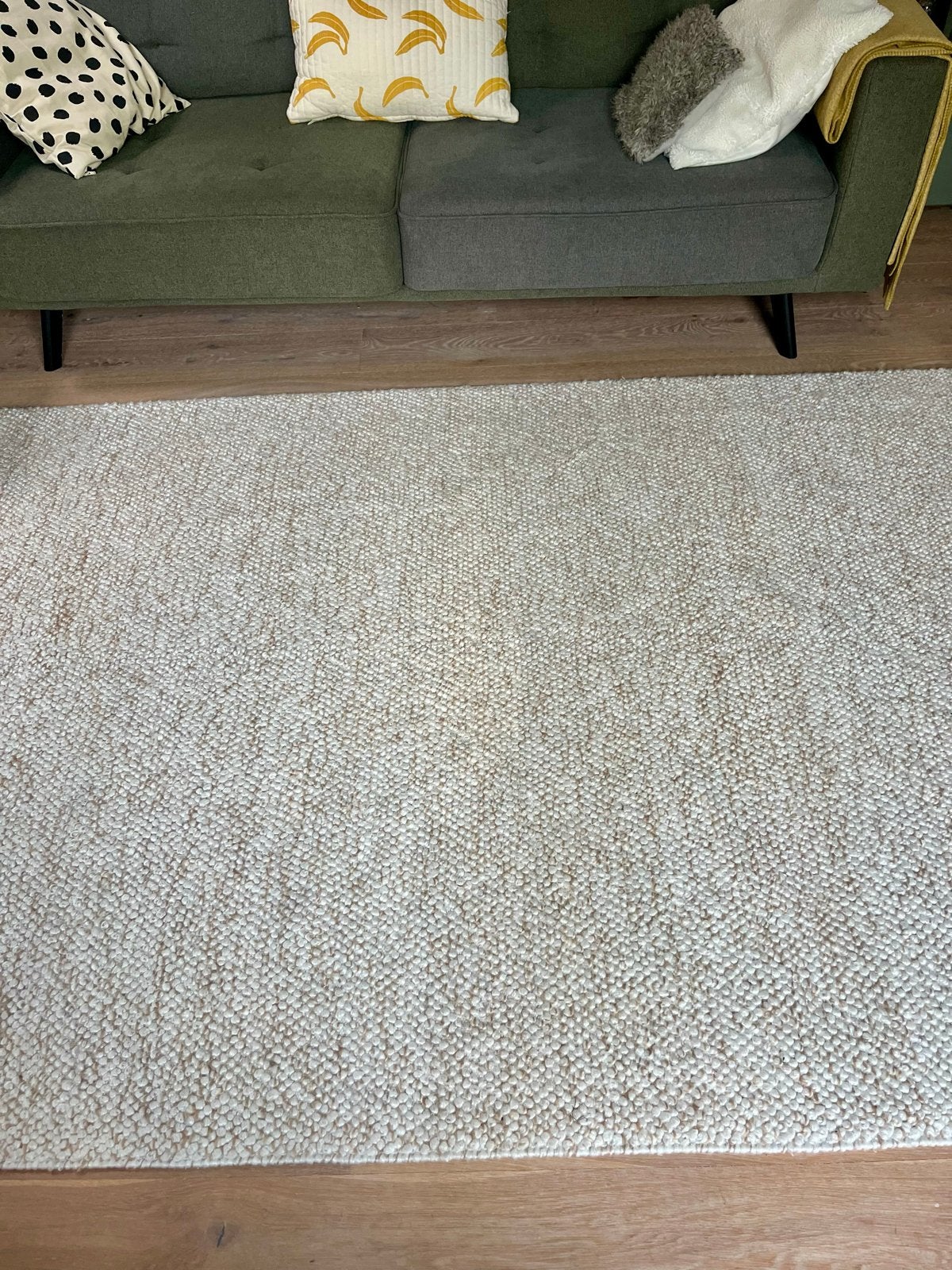 Vloerkleed Beluga - Beige en okergeel, Ophalen, Wit, 150 tot 200 cm, 200 cm of meer