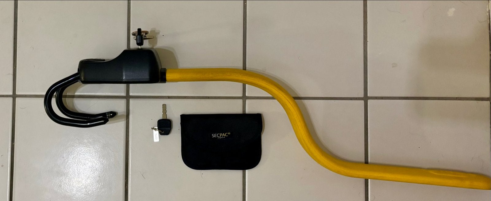 Stoplock Pro Elite stuurslot + Secpac-pouch incl. 2 sleutels, Ophalen of Verzenden, Gebruikt