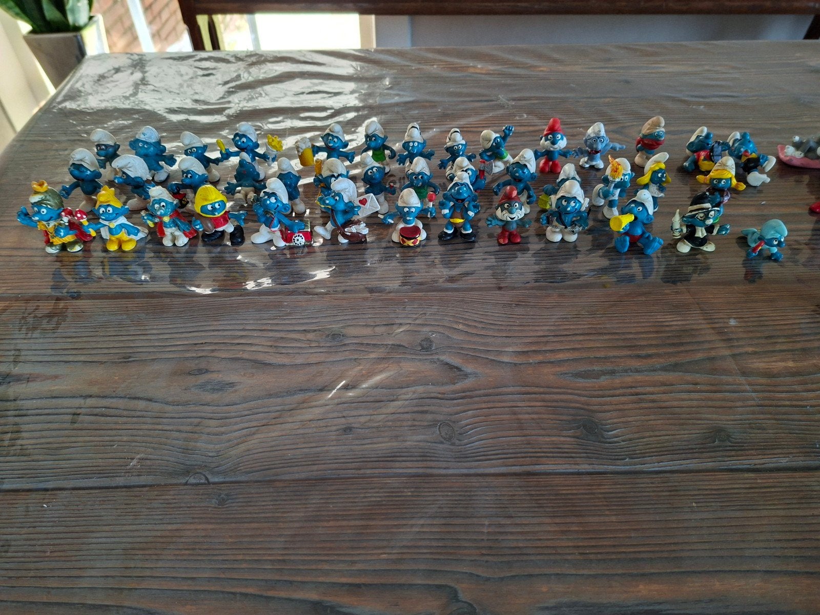 Grote collectie Smurfen beeldjes - Vintage Smurfen, Verzamelen, Ophalen of Verzenden, Gebruikt, Verschillende Smurfen, Poppetje, Figuurtje of Knuffel