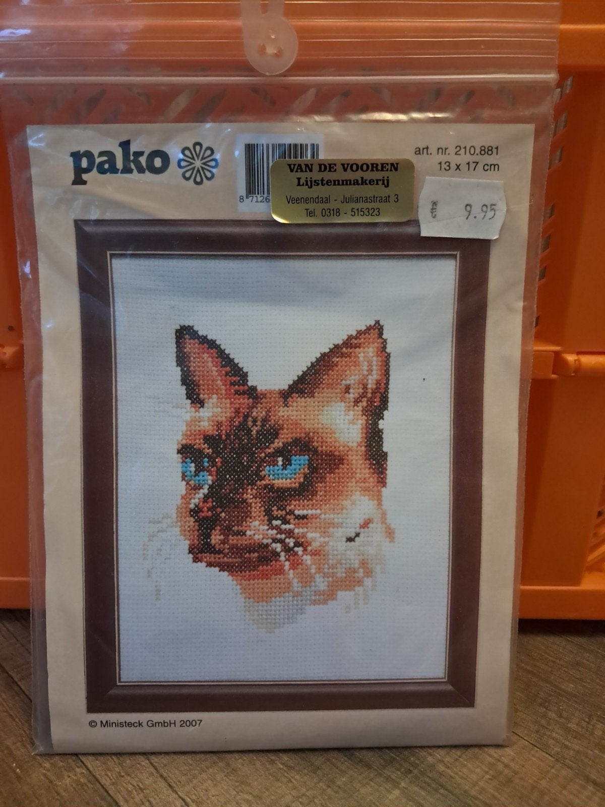 Pako Ministeck Borduurpakket Kat 13x17 cm, Ophalen of Verzenden, Nieuw, Handborduren, Borduurpakket