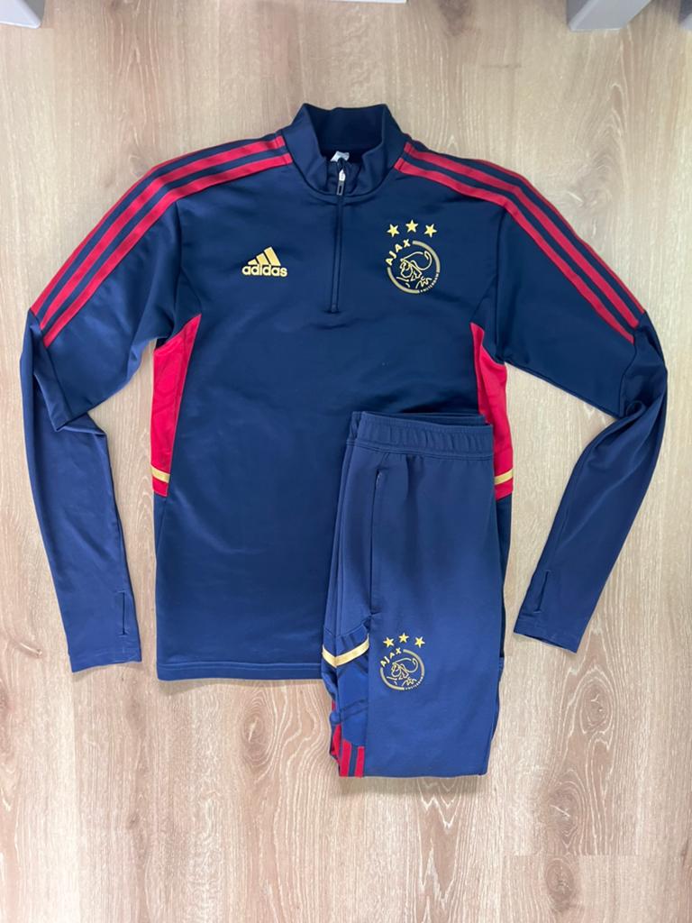 Ajax trainingspak Adidas 22/23 Maat S, Blauw, Ophalen of Verzenden, Adidas, Gedragen