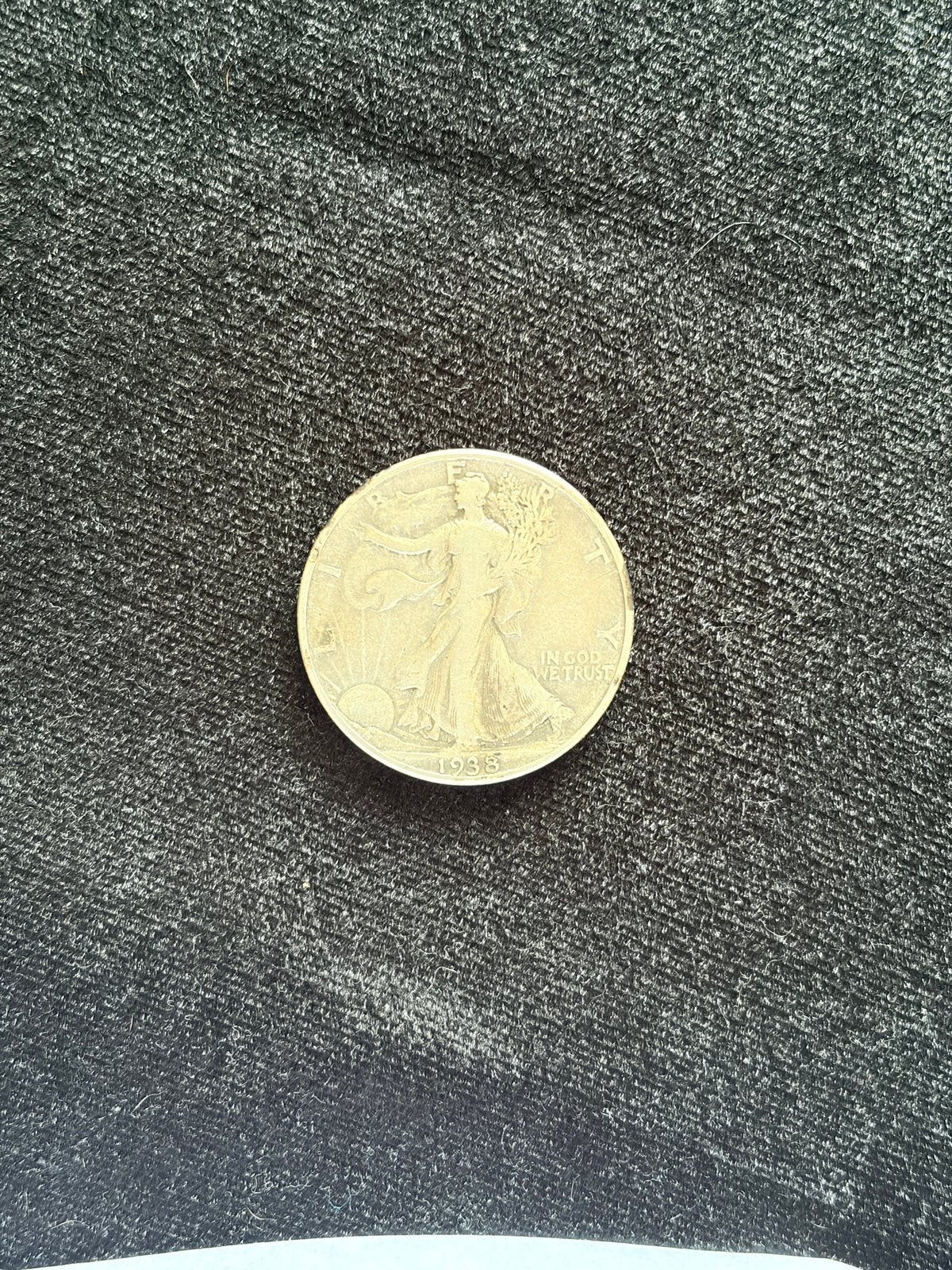 USA 1938 D Walking Liberty silver half dollar, Ophalen, Noord-Amerika