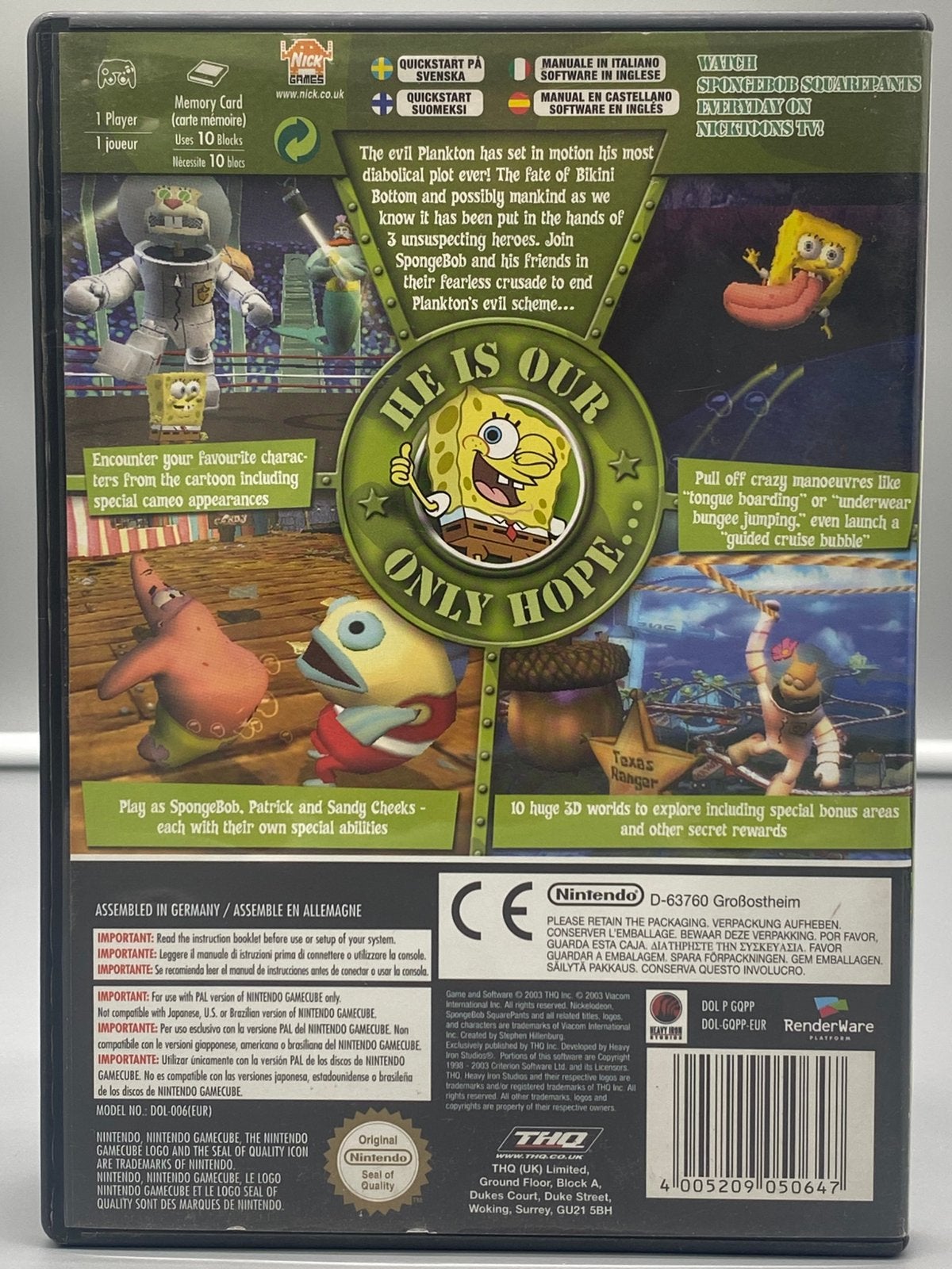 SpongeBob SquarePants: Battle for Bikini Bottom – GameCube, THQ, Nintendo, 1 speler, Ophalen of Verzenden, Zo goed als nieuw