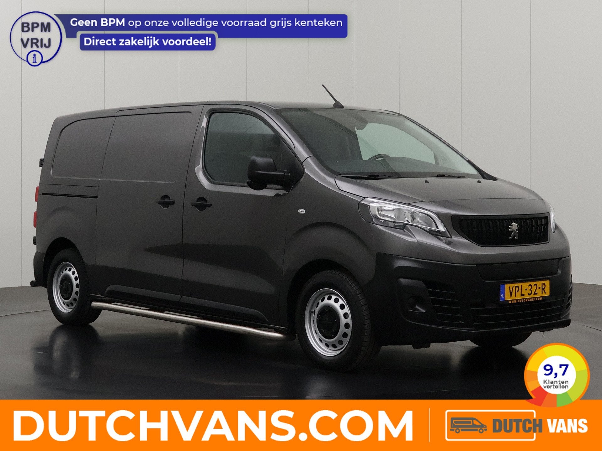 Peugeot e-Expert Premium 75 kWh | Elektrisch | SOH 88,2% | M, Dealer onderhouden, 136 pk, Gebruikt, Zwart
