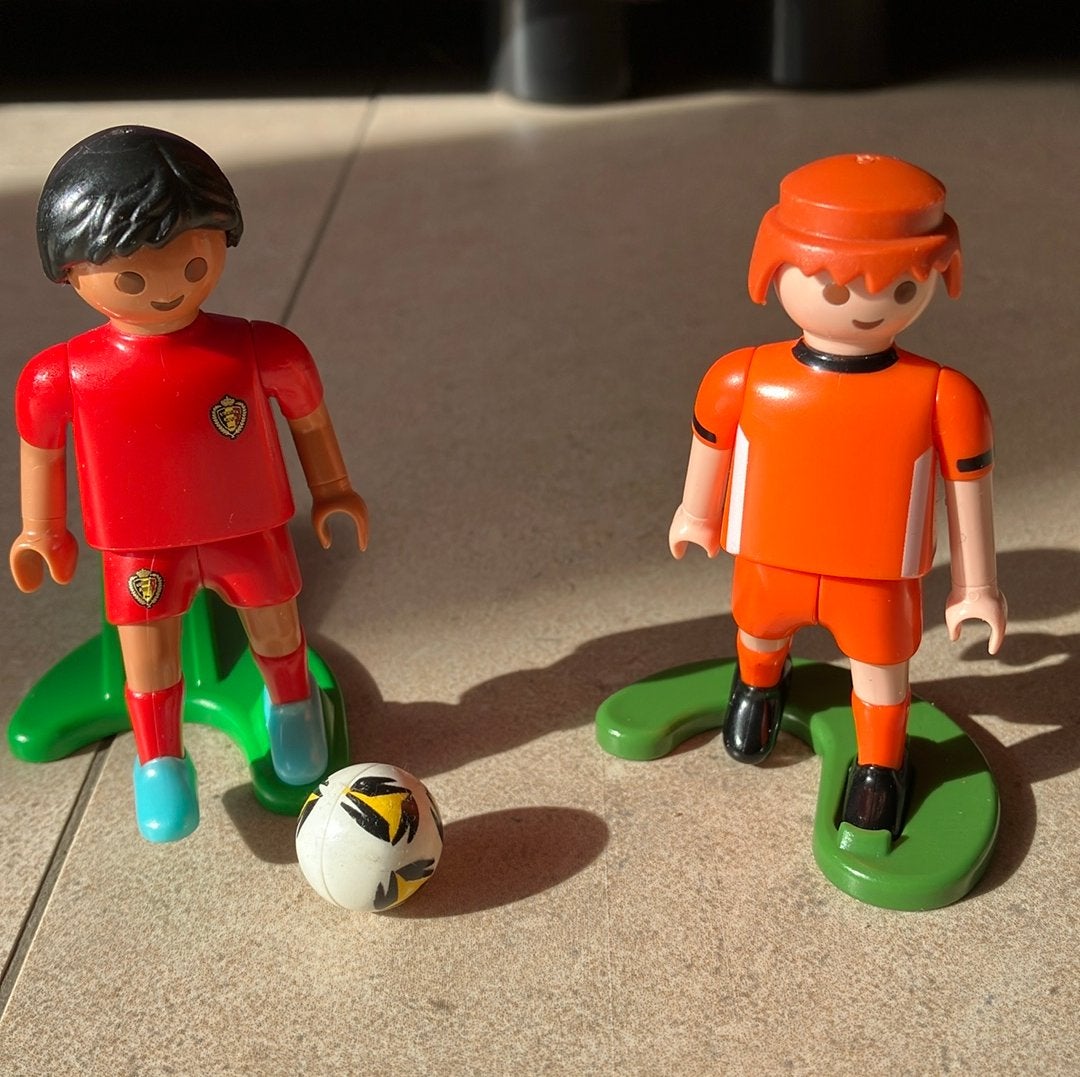 Playmobil voetbal nederland- belgie, Ophalen of Verzenden, Zo goed als nieuw