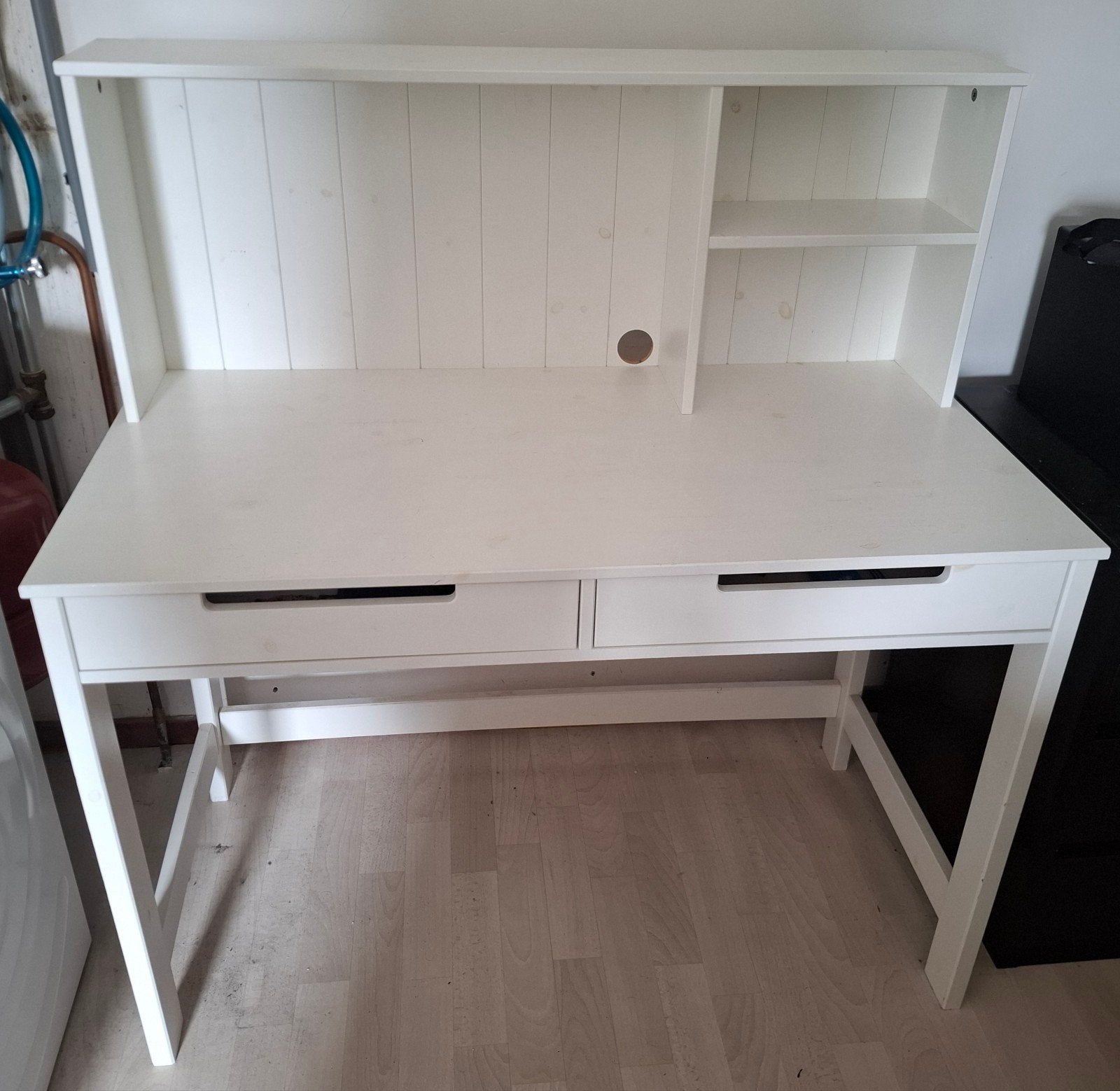 Bureau met opzetstuk en lades, Huis en Inrichting, Bureaus, Gebruikt, Spaanplaat of MDF, Overige merken, Computerbureau