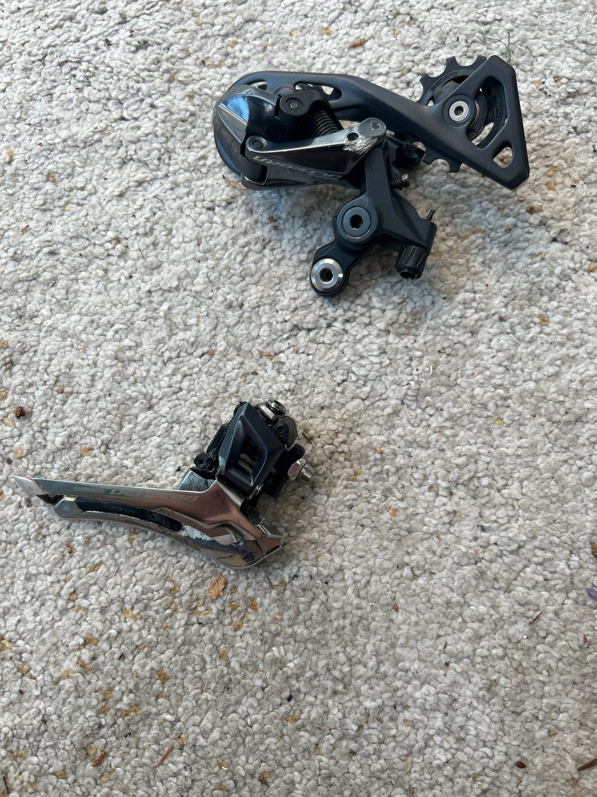 Shimano Ultegra R8000 Derailleur Set (Voor & Achter), Gebruikt, Ophalen of Verzenden, Derailleur of Ketting, Aluminium