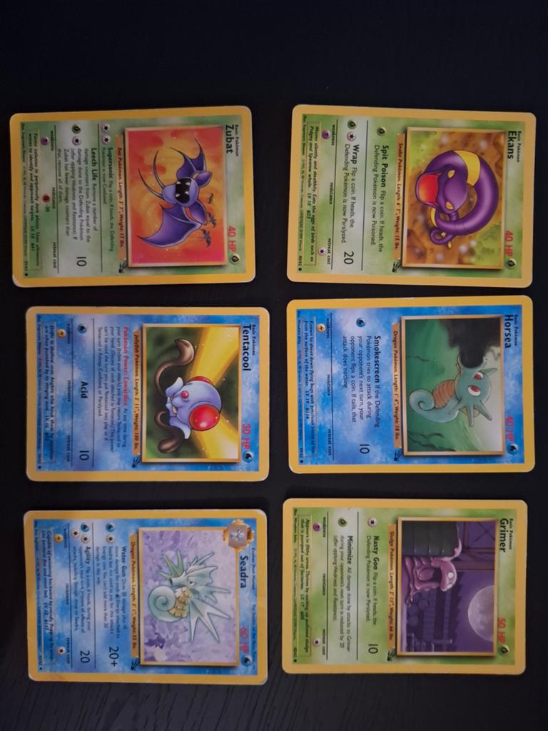 Pokémon kaarten set - Fossil, Ophalen of Verzenden, Gebruikt, Meerdere kaarten