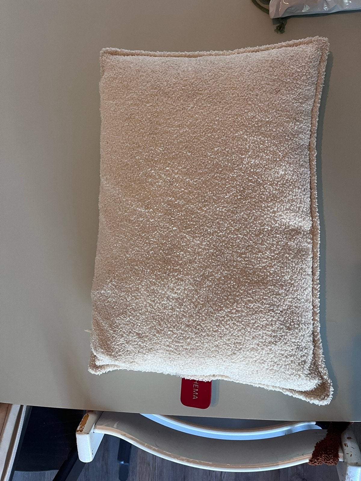 Zacht wit HEMA warmtekussen, Ophalen, Beige, Zo goed als nieuw, Sierkussen