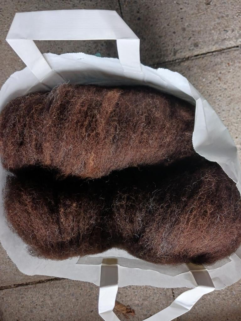 Gekaarde wol €10 per tasje met 2 batten, Ophalen of Verzenden, Nieuw, Spinwol