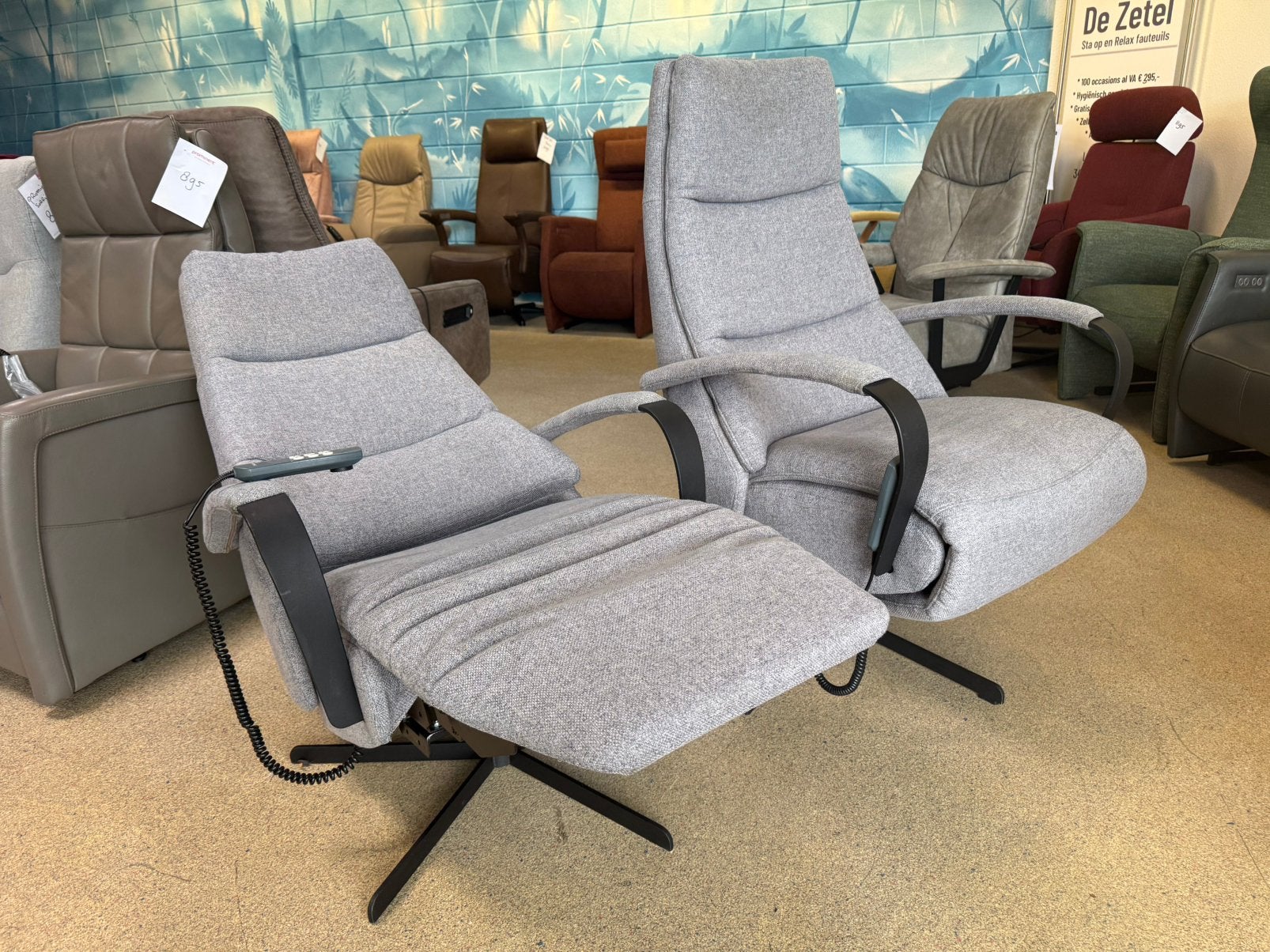 Prominent set relaxfauteuils relax stoel accu gratis bezorgd, Verzenden, Zo goed als nieuw, Ruim 100 A merken in slle kleuren en maten